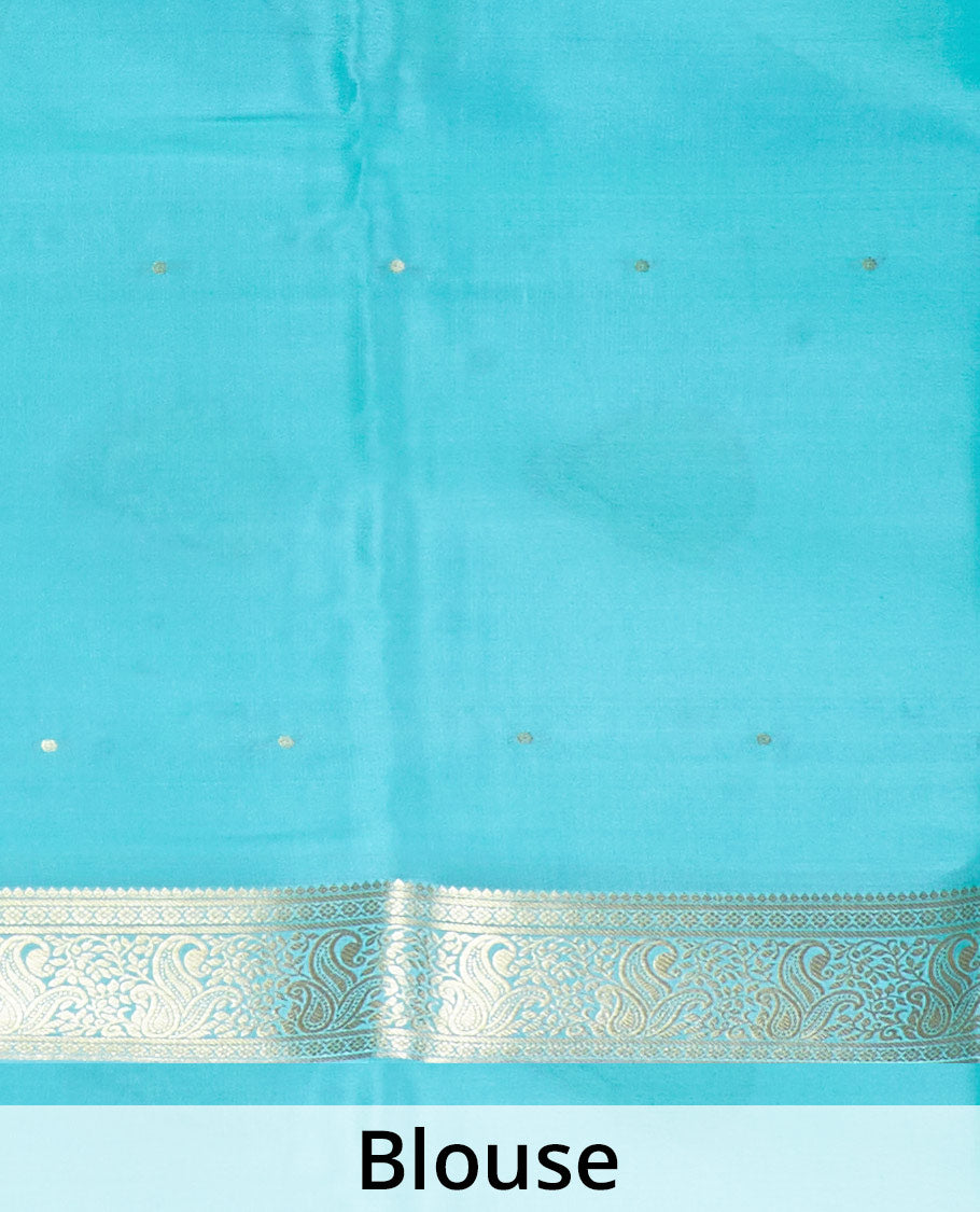 Purple zari buttas Mysore silk saree, contrast traditional zari border, and zari design pallu