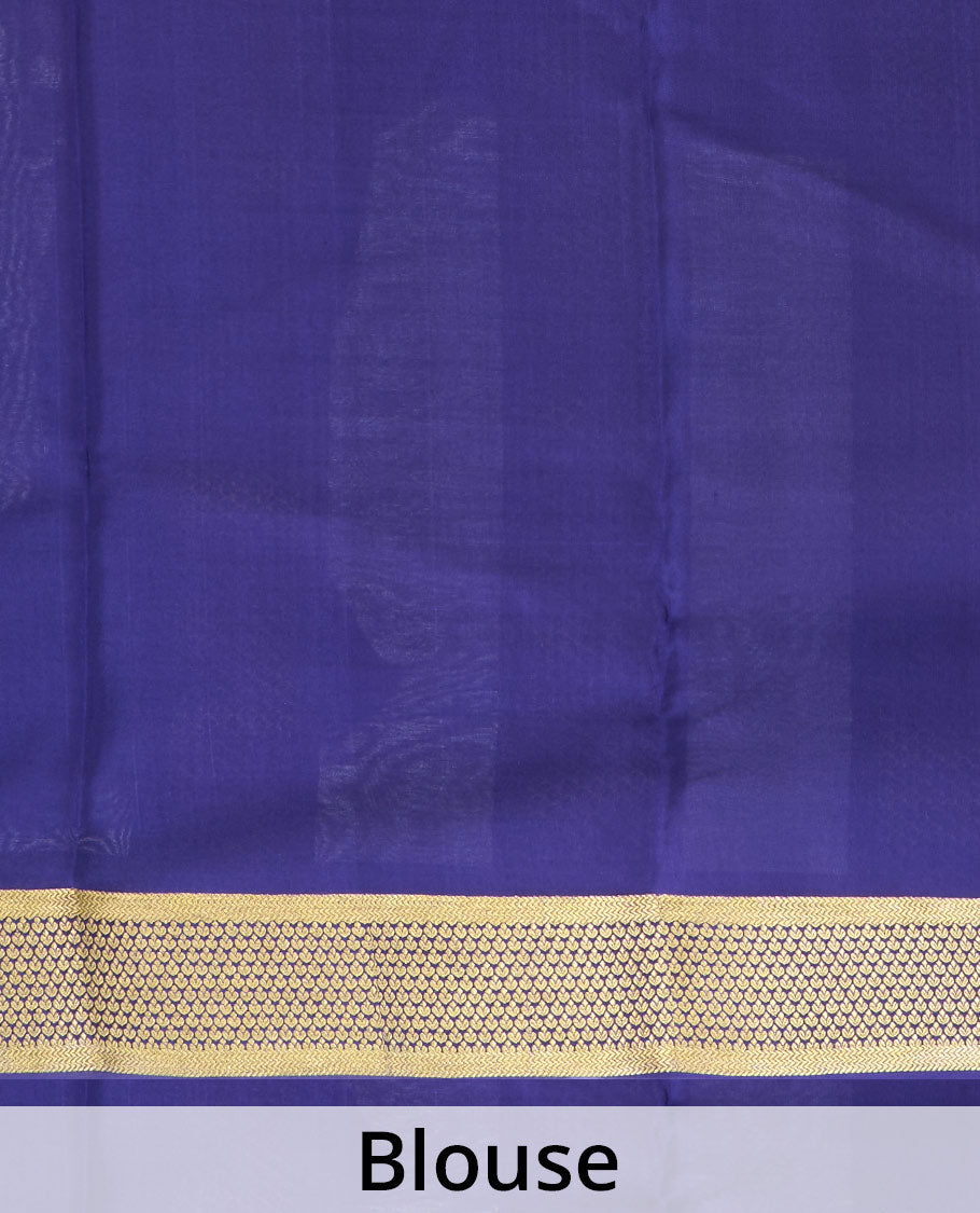 Red zari checked Mysore silk saree, contrast traditional zari border of jaal designs, and traditional zari pallu