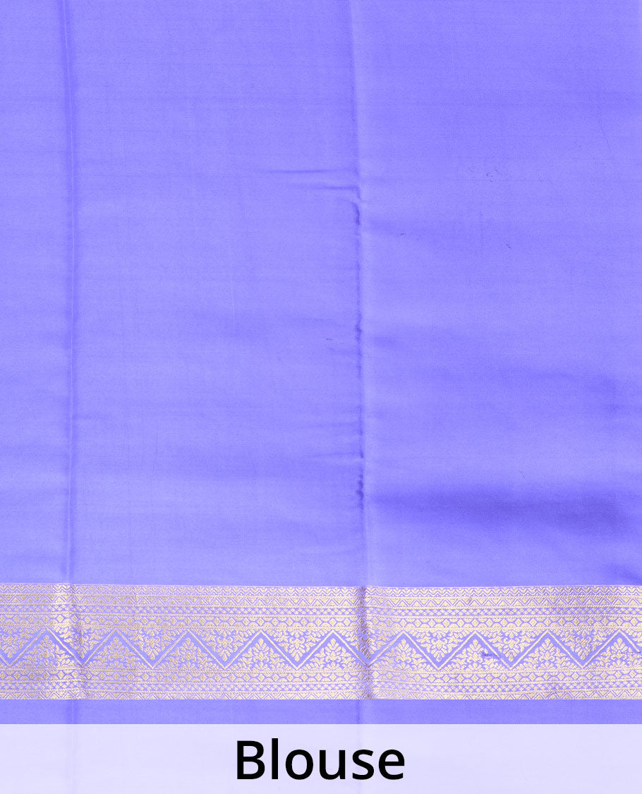 Green zari buttas Mysore silk saree, contrast traditional zari border, and traditional zari designs woven pallu