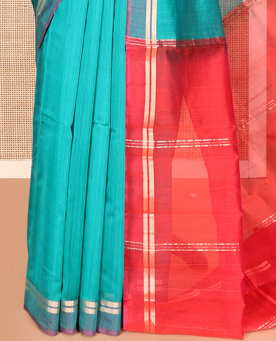 Green Plain Silk Cotton Saree