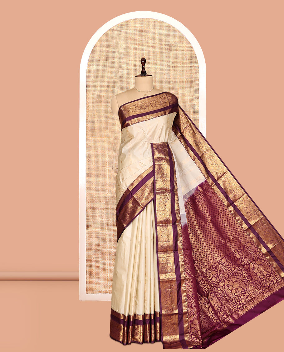 Cream Gift Saree