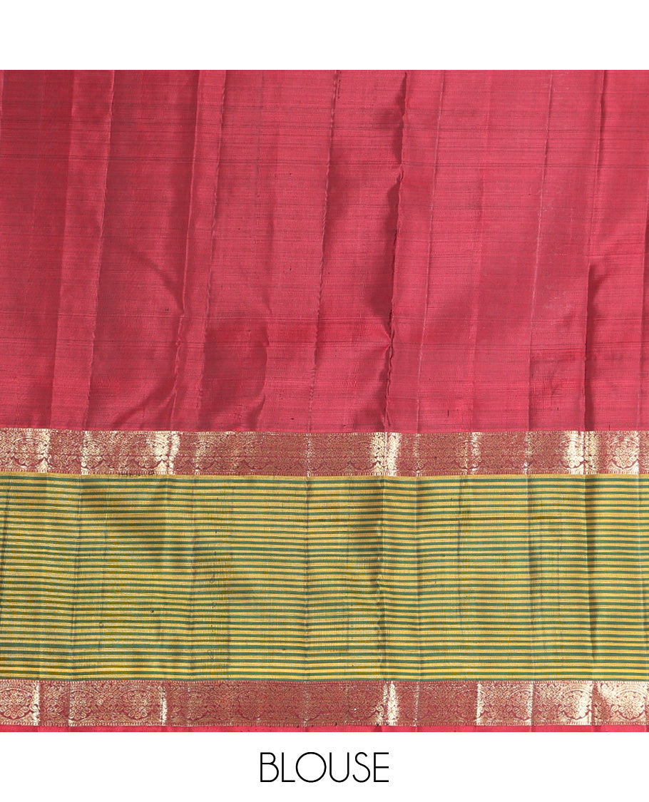 Brown Kanchipuram Silk Saree