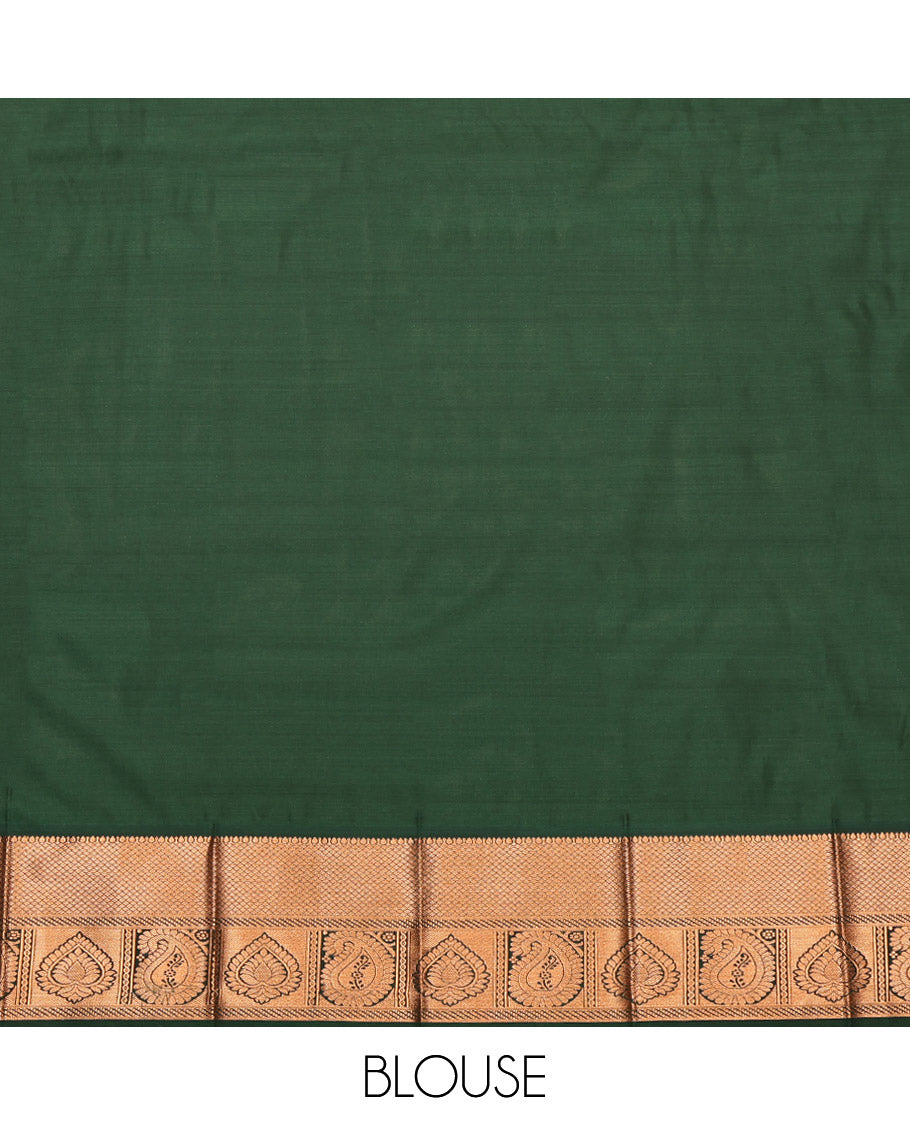 Magenta Budget Silk Saree, Finely Crafted with Jacquard, a Contrast Traditional Zari Border, Grand Pallu, and a Contrast Blouse
