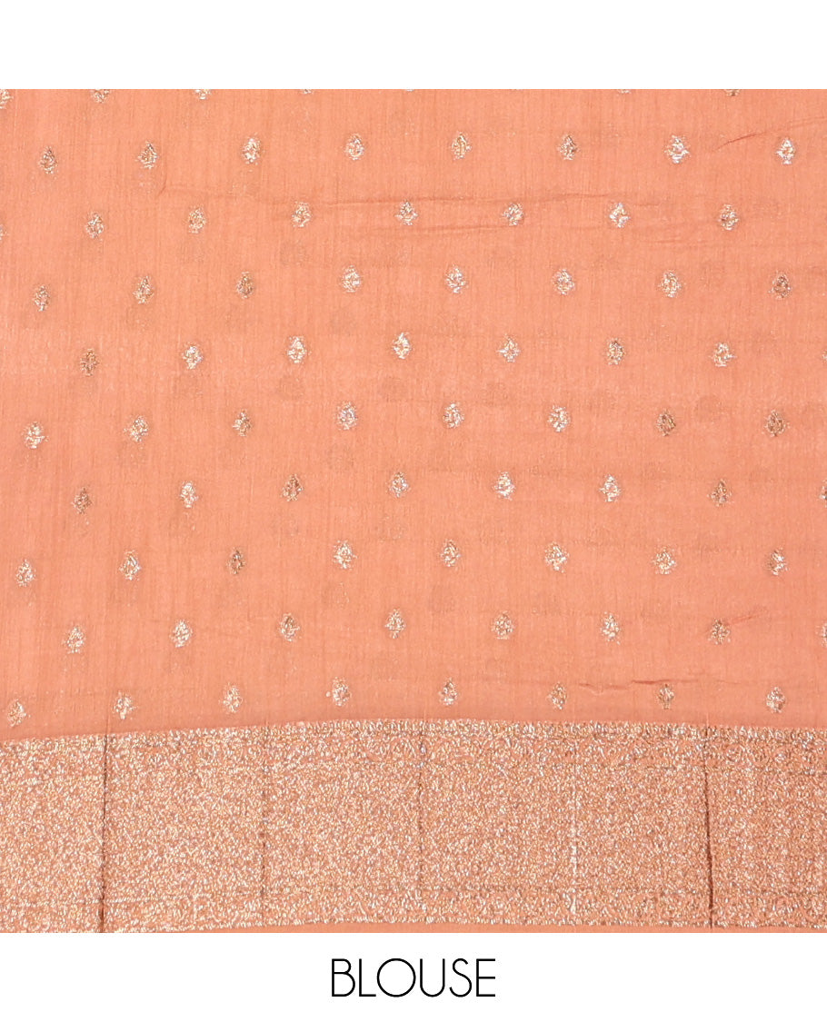 Fawn Fancy Crepe Saree