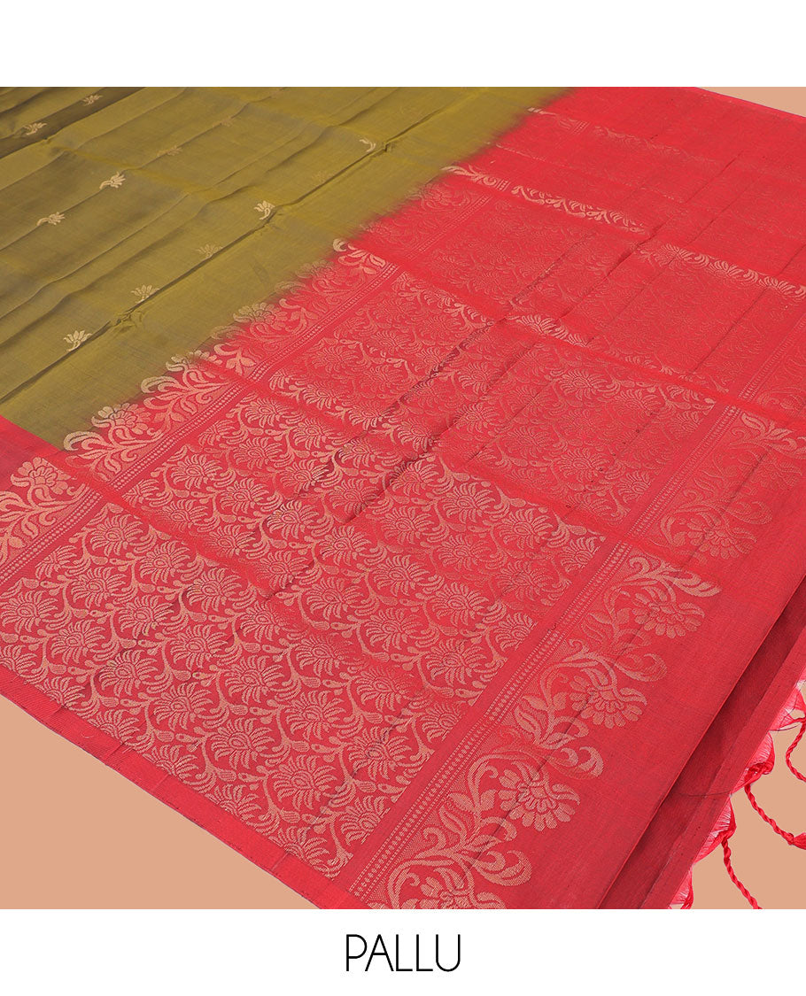 Green Mayuri Lite Silk Mix Saree