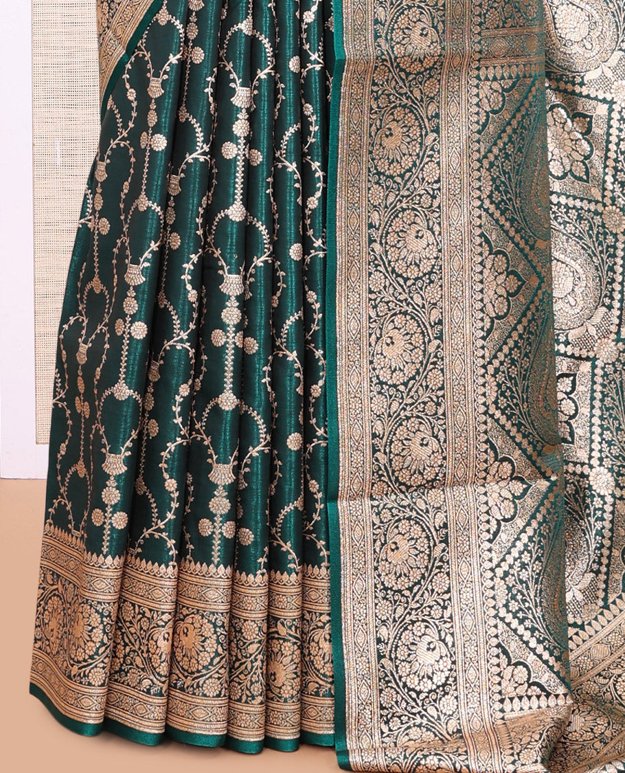 Green Banaras Nylon Saree