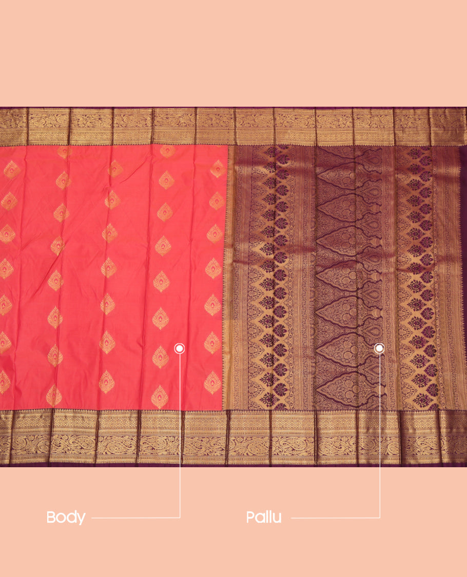 Peach Budget Silk Saree