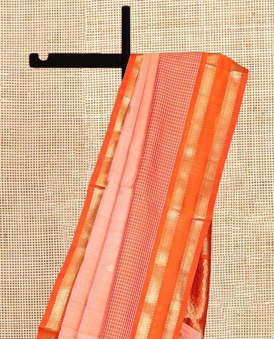 Orange Venkatagiri Silk Saree