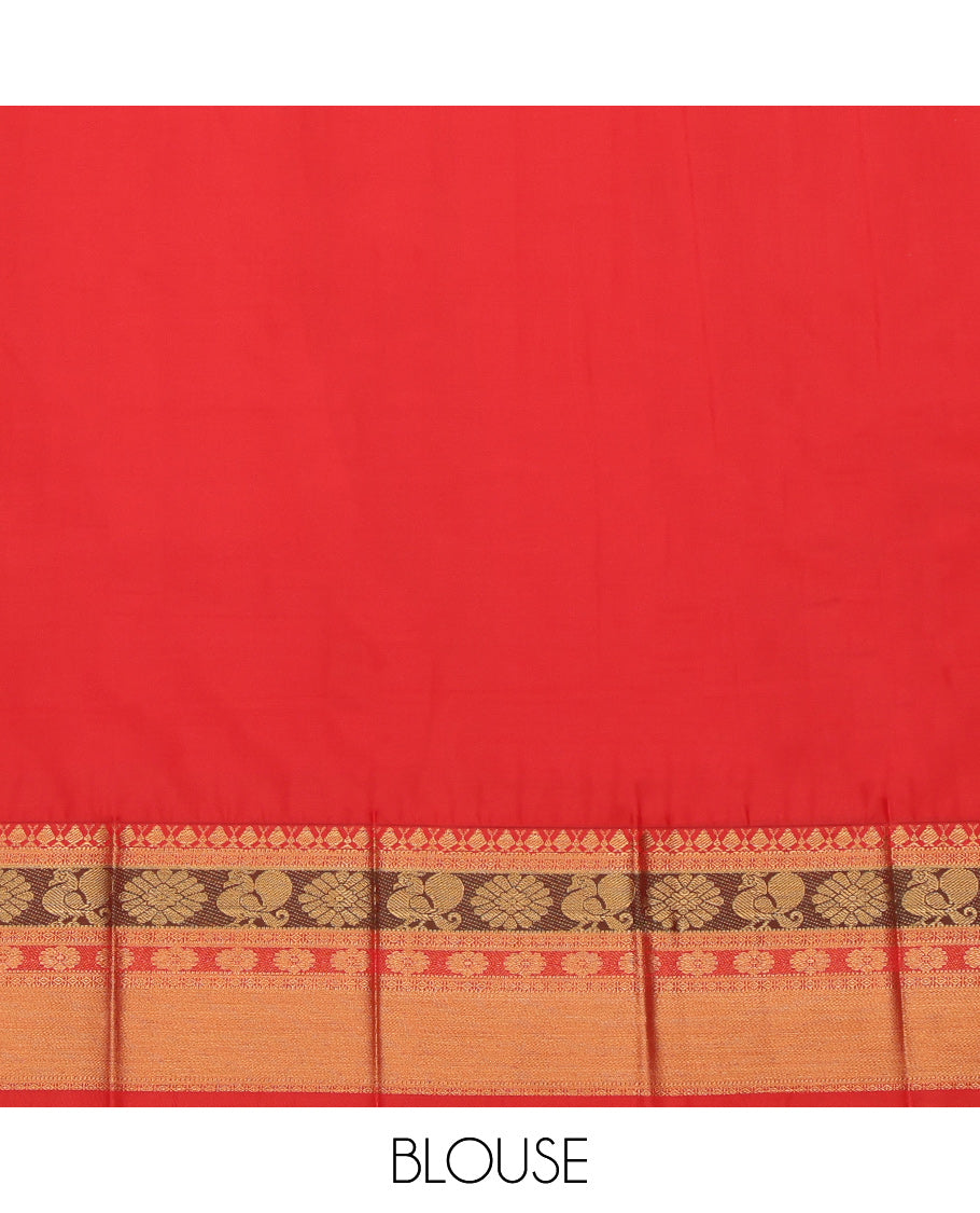 Yellow Budget Silk Saree, Sparsely Woven with Zari Buttas, a Contrast Traditional Zari Border, Intricate Pallu, and a Contrast Blouse