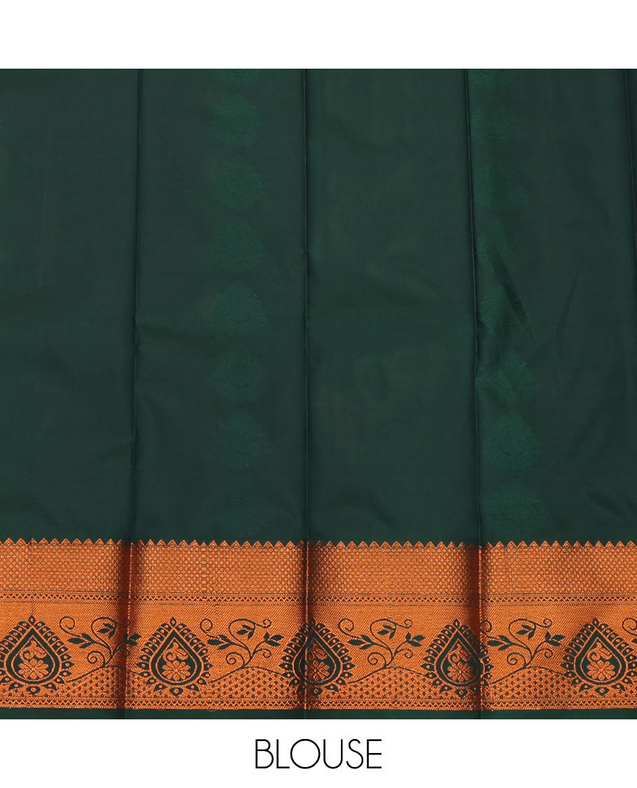 Wine Budget Silk Saree, Crafted with Jacquard Design, a Contrast Traditional Zari Border, Grand Pallu, and a Contrast Blouse