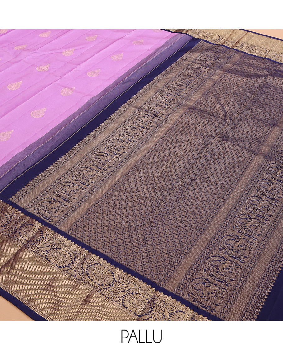 Lavender Kanchipuram Silk Saree