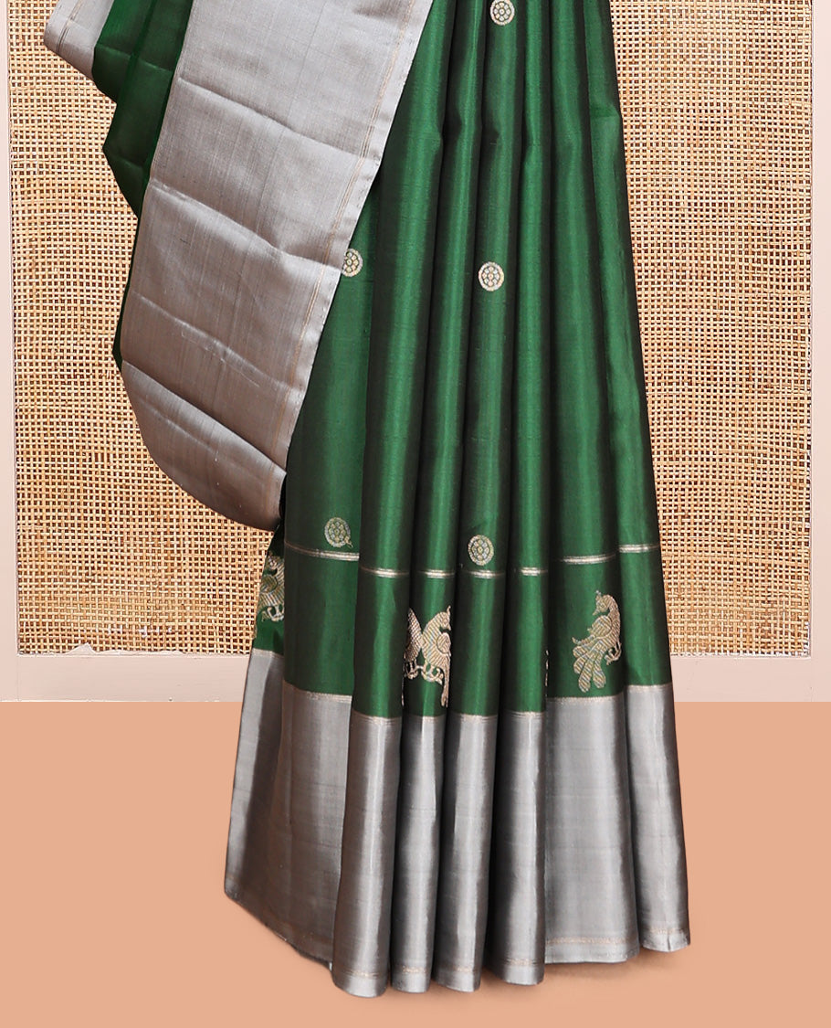 Green Mayuri Soft Silk Saree
