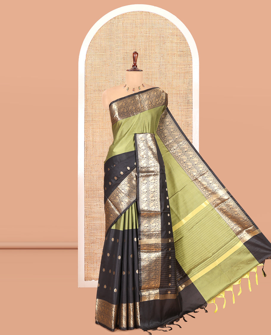 Green Semi-Kathan Silk Saree