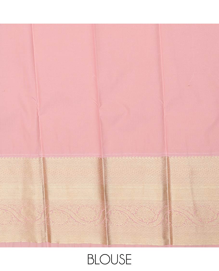 Brown zari buttas gift saree, contrast traditional zari design border, and jaal pallu