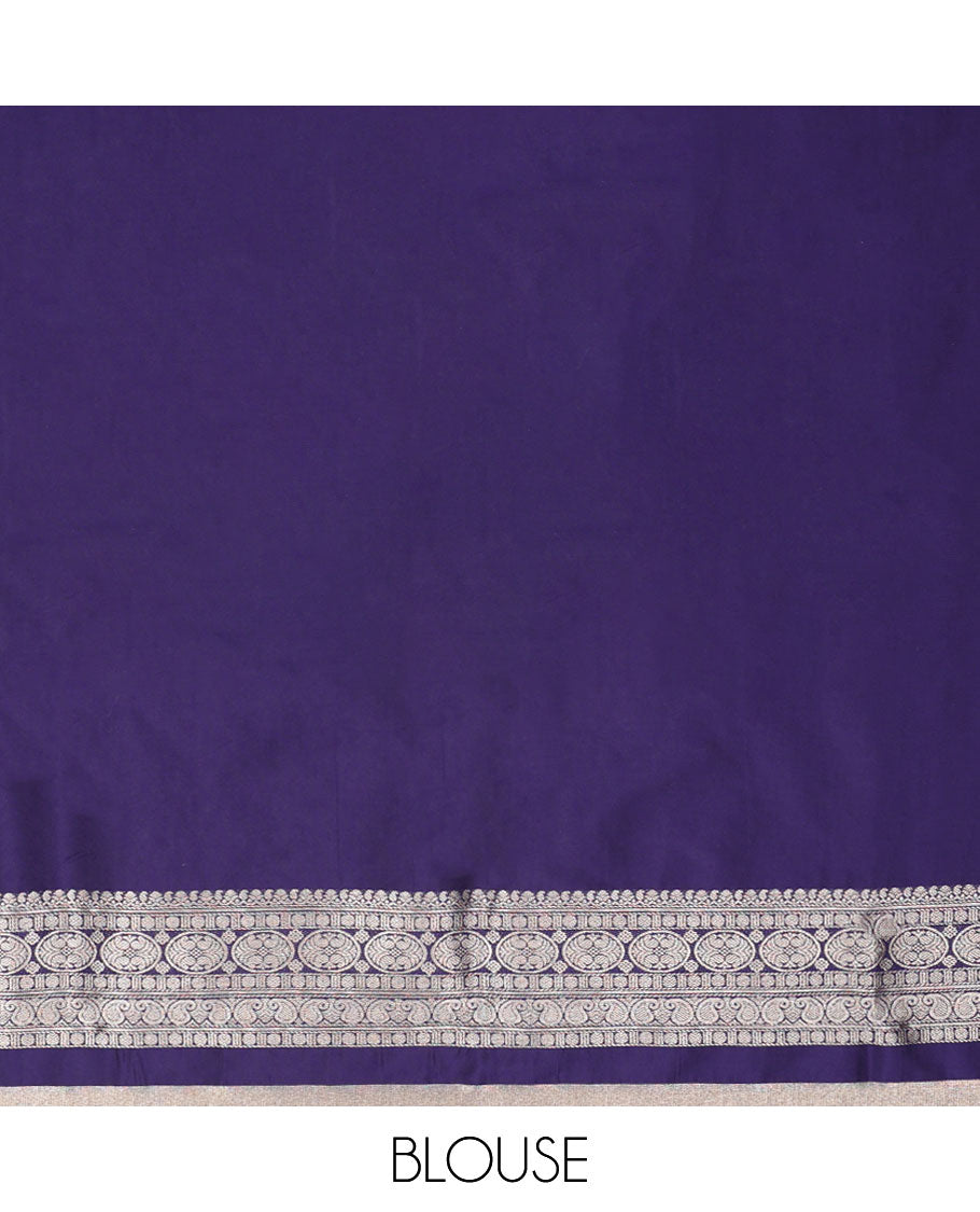 Green Semi banaras paithani saree with buttas,contrast vidarbha meenakari design border&pallu of traditional design
