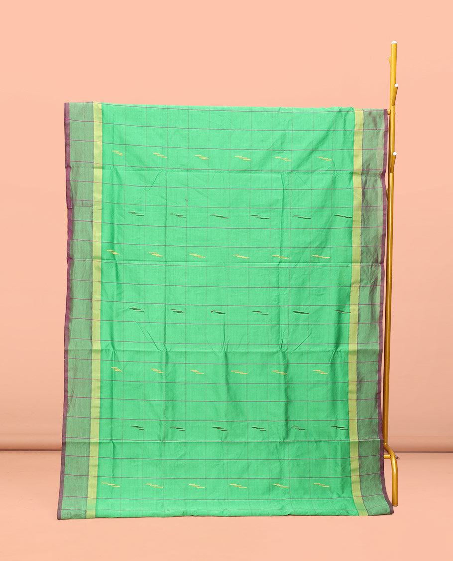 Green Poly Cotton Saree