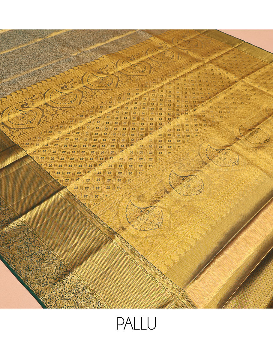 Green Kanchipuram Tissue Silk Saree