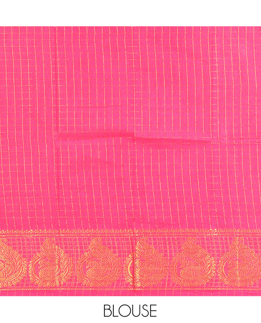 Wine Plain Sungudi Cotton Saree
