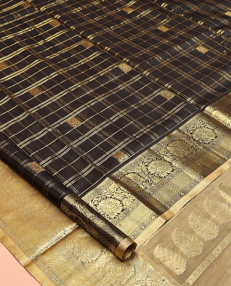 Black Venkatagiri Silk Saree