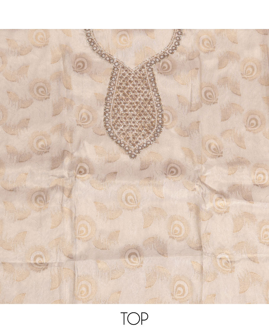 Sandal Tissue Material Chudidar Set
