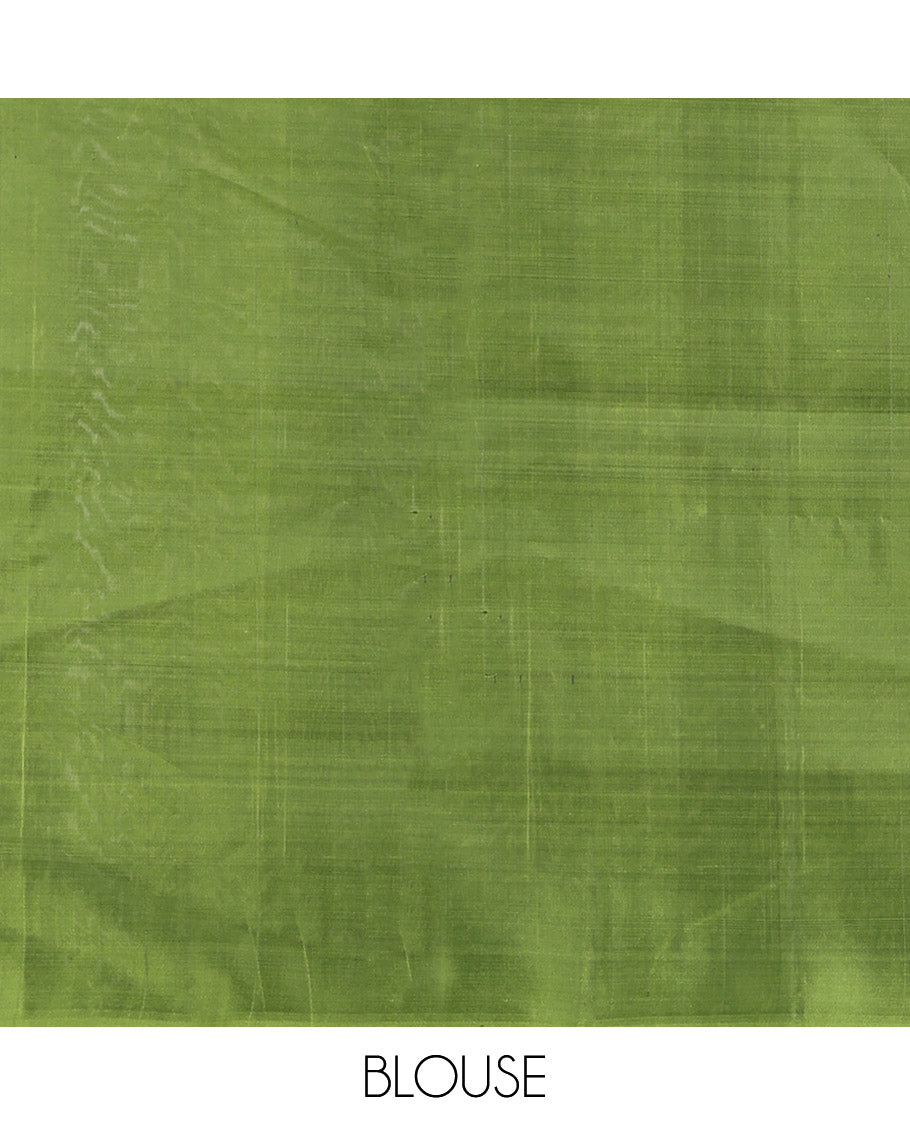 Brown Mayuri Lite Silk Mix Saree, Finely Crafted with Zari Buttas, Contrast Border of Floral Creeper Design, Pallu of Intricate Designs, and a Contrast Blouse