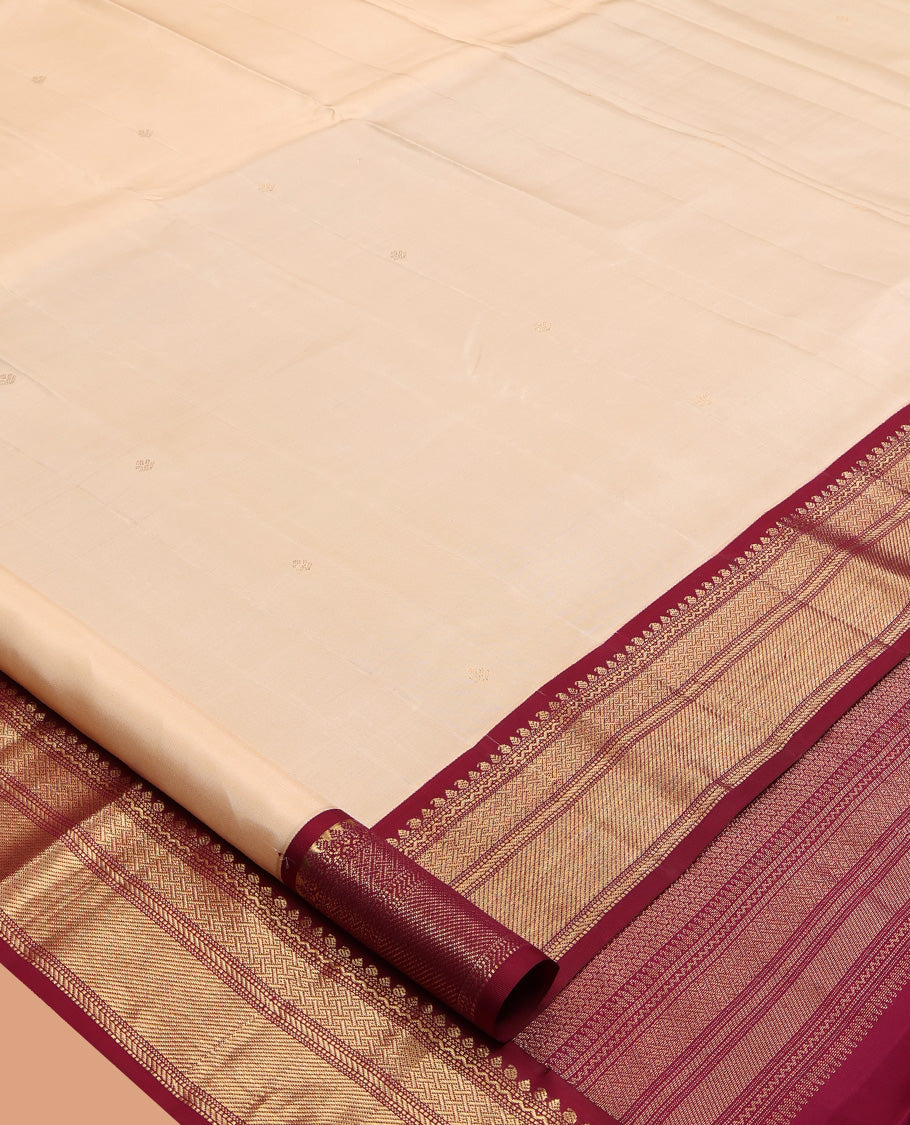 Sandal Kanchipuram Silk Saree
