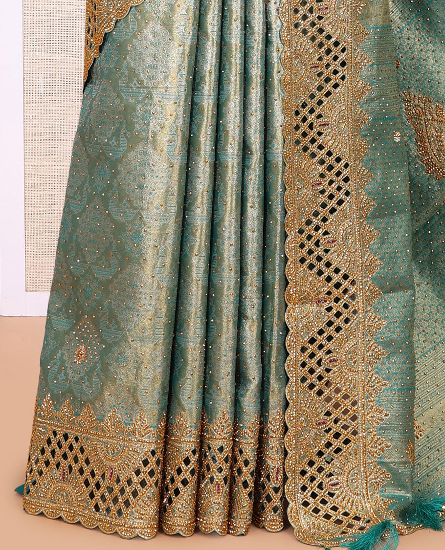 Blue Mysore Silk Saree