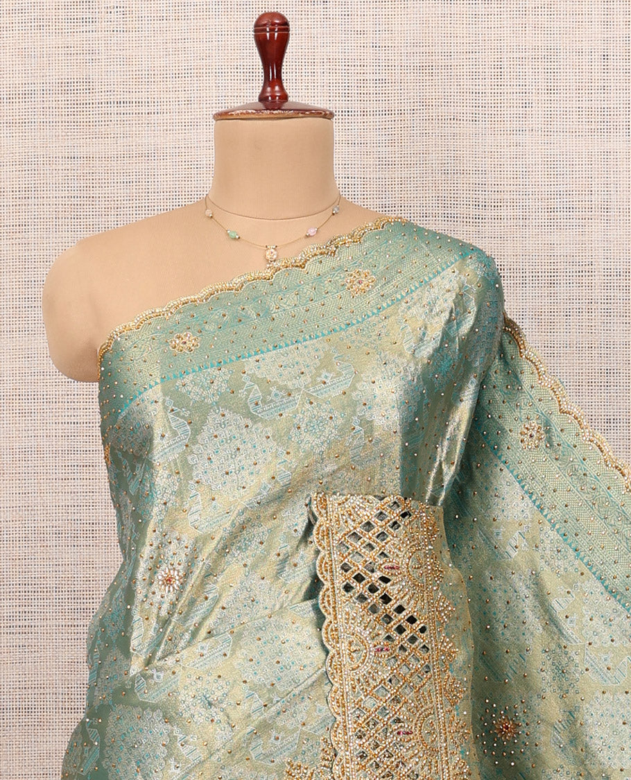 Blue Mysore Silk Saree