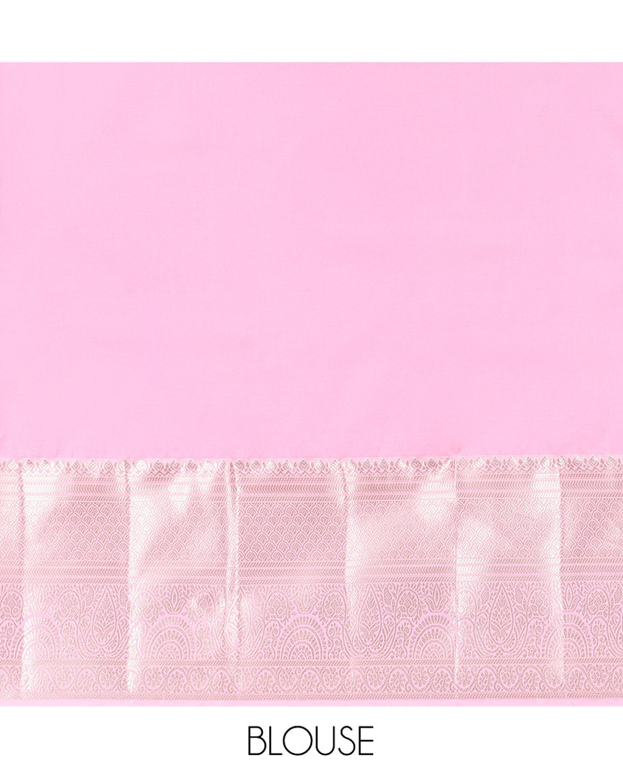 Purple Budget Silk Saree, Elegantly Highlighted with Jacquard Design All Over Its Body, Complemented by a Contrast Traditional Zari Design Border, Intricately Designed Pallu, and Paired with a Contrast Blouse