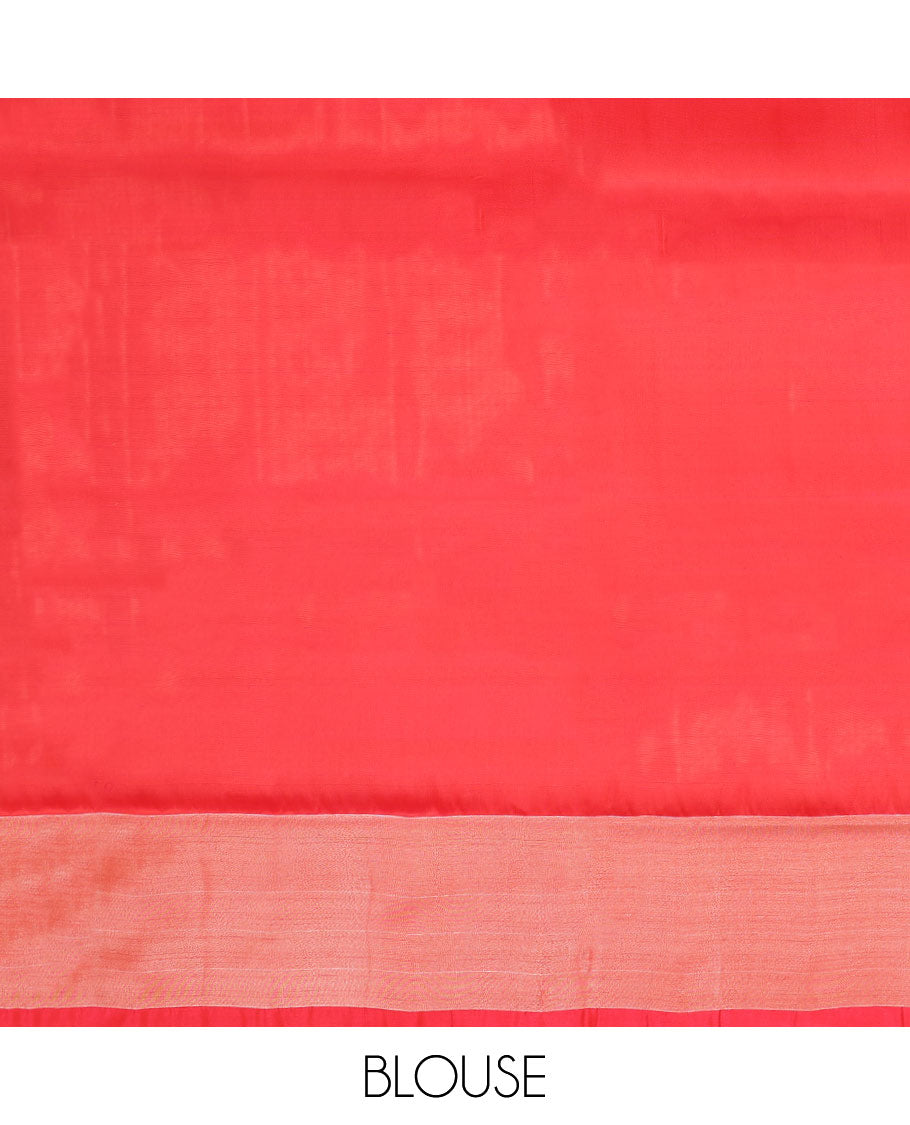 Light Green ikkat argyle semi-uppada saree with contrast zari border & intricate ikkat design pallu