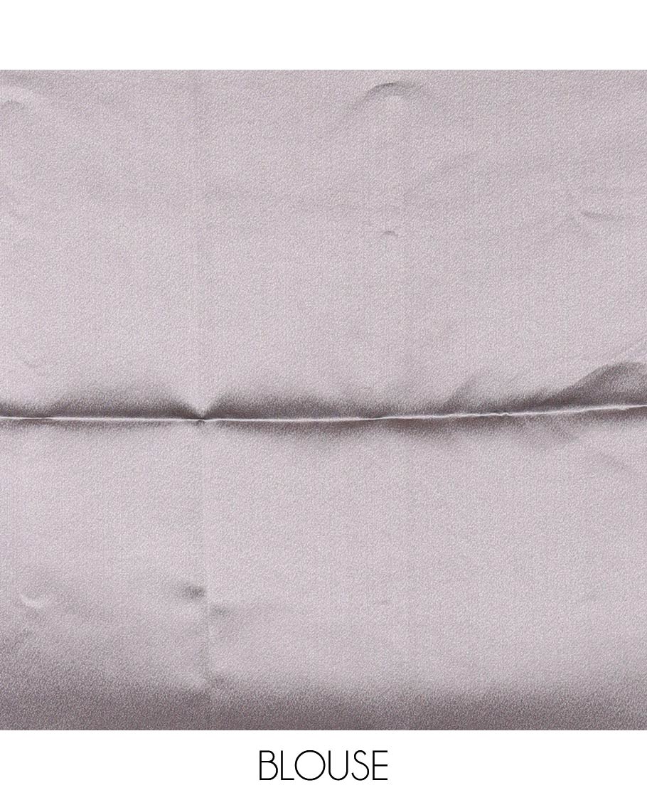 Wine ombre full-plain satin crepe saree, copper zari border, and plain blouse