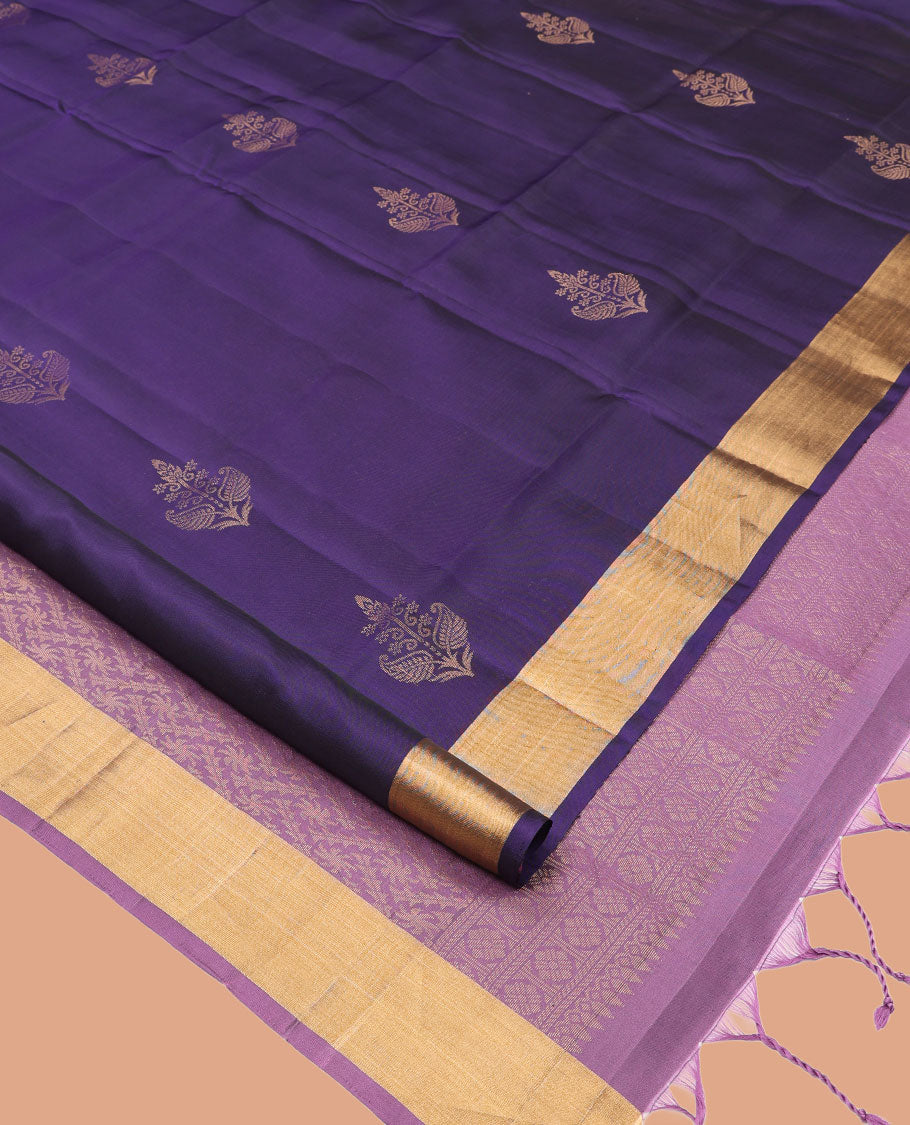 Violet Mayuri Lite Silk Mix Saree