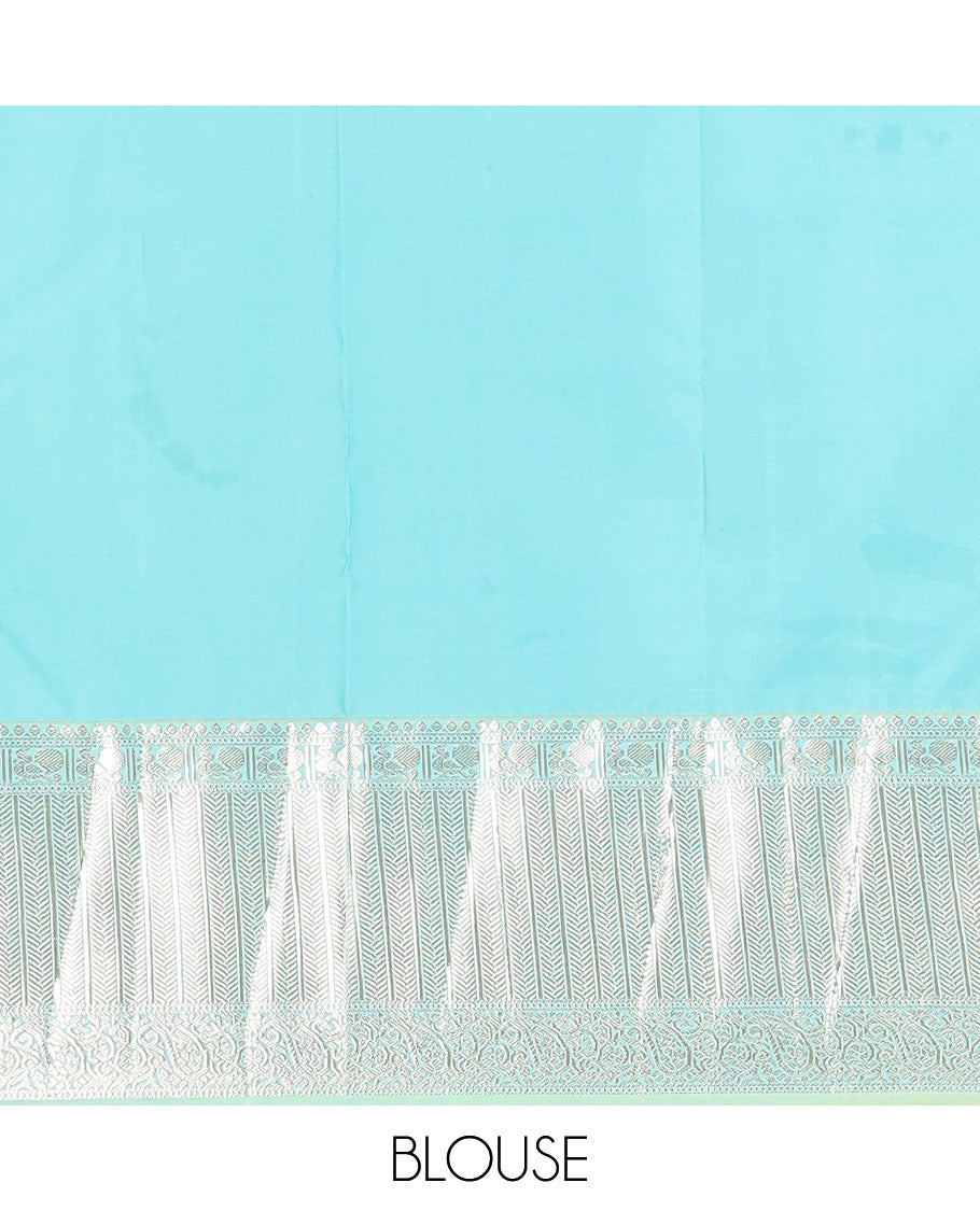 Black zari buttas and checked budget silk saree, contrast traditional zari border, and intricate pallu