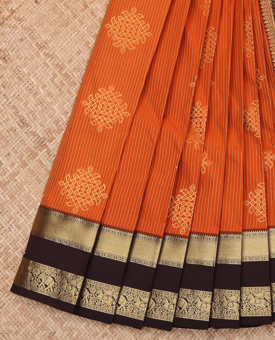Orange Budget Silk Saree
