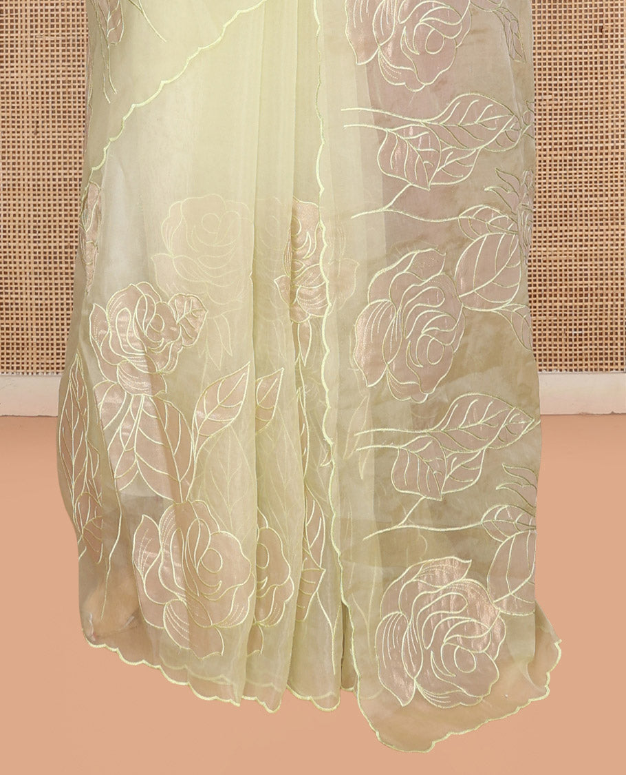 Mint Green Organza Saree