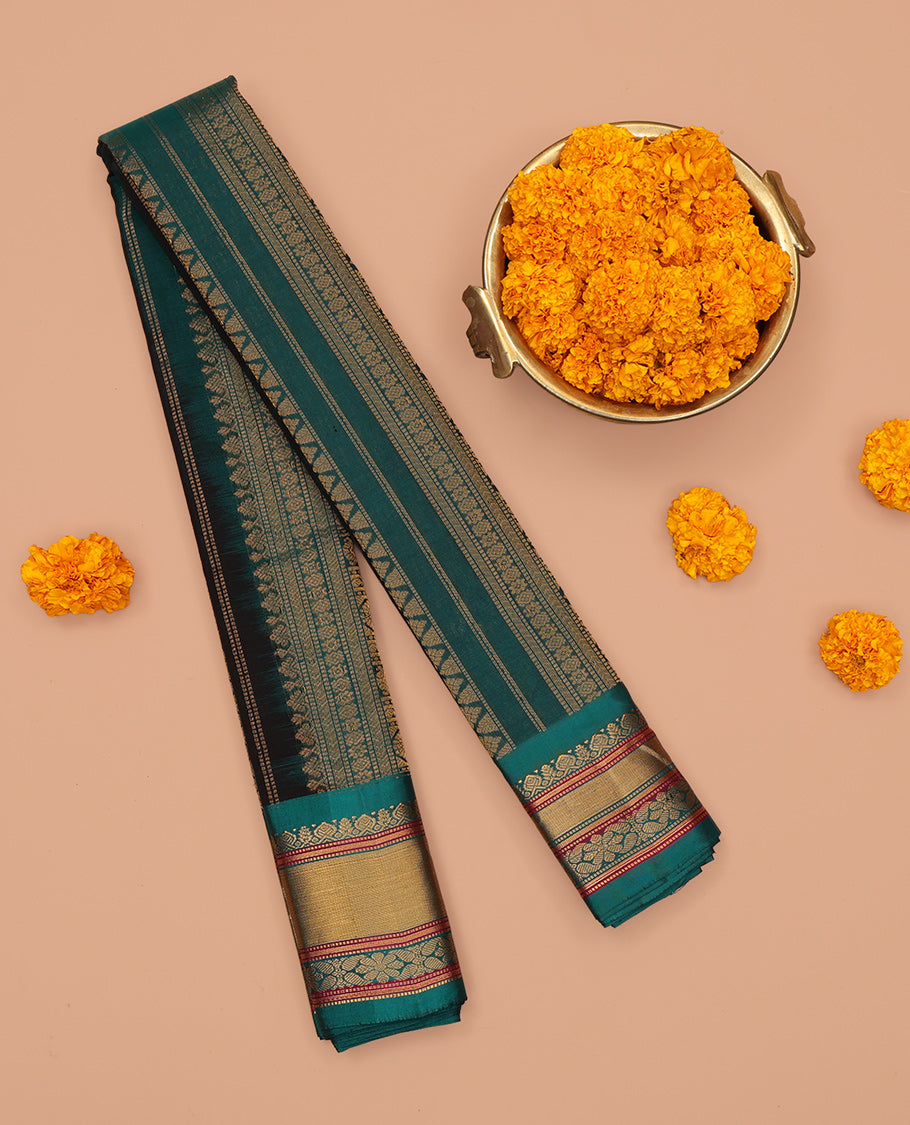 Black Gadwal Silk Mix Saree