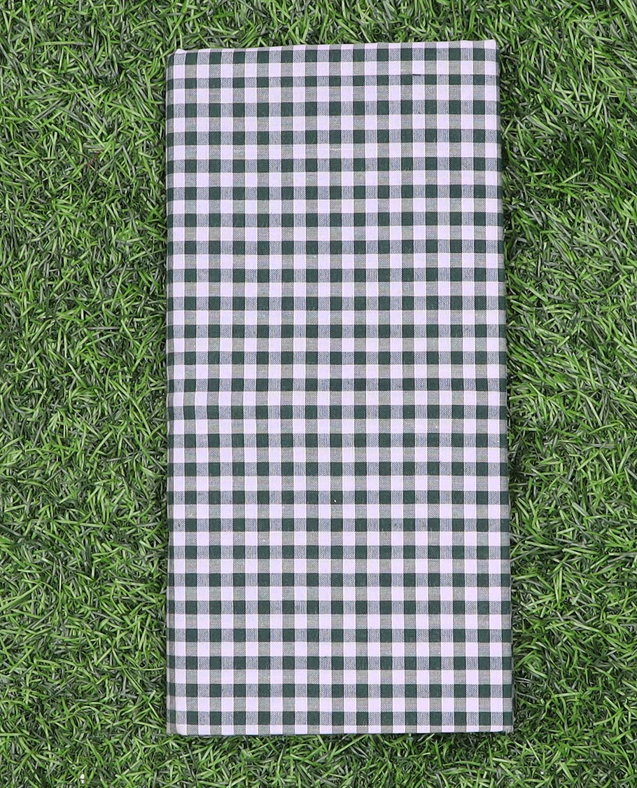 Cream micro-checked cozy cotton lungi
