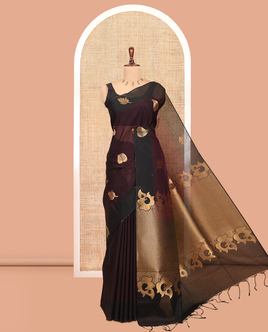 Purple Semi-Silk Cotton Saree