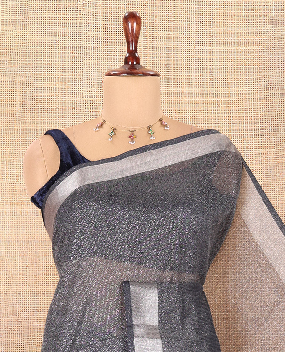 Grey Linen Cotton Saree
