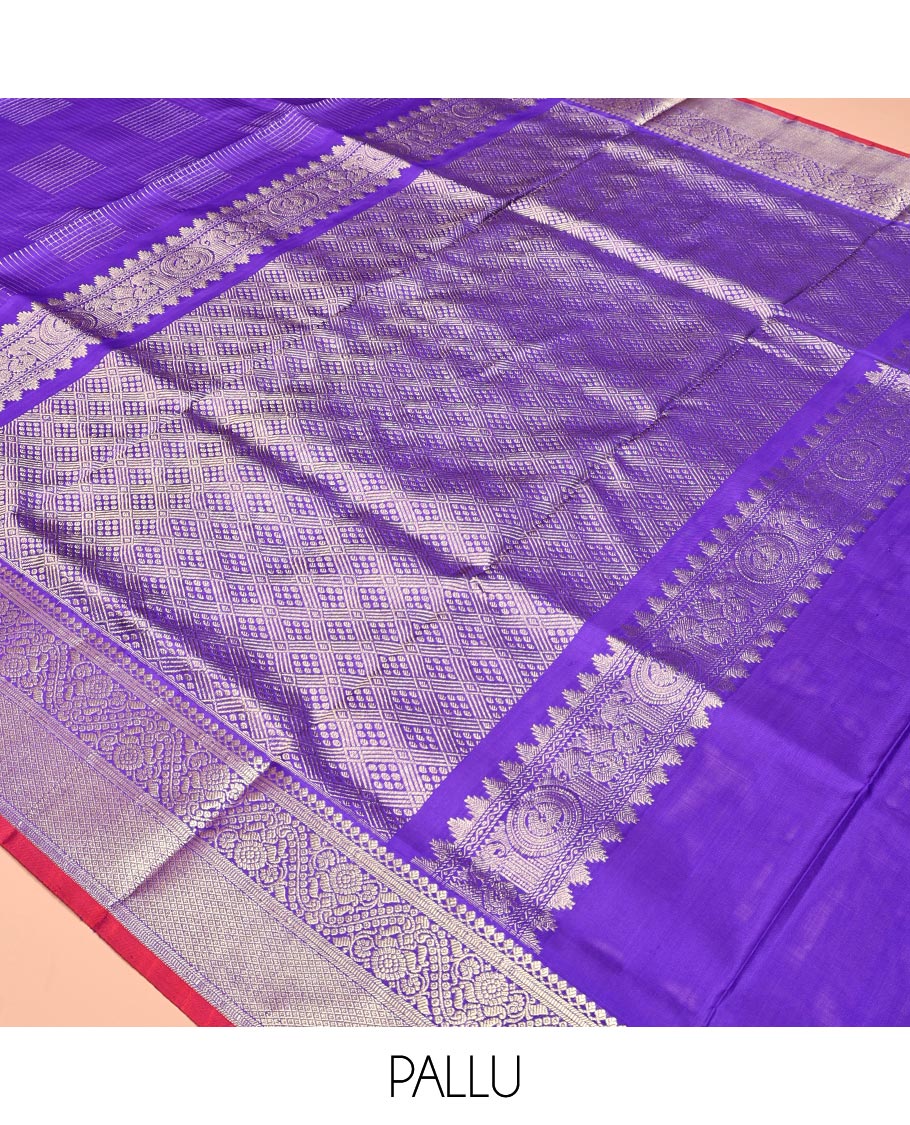 Violet Venkatagiri Silk Saree