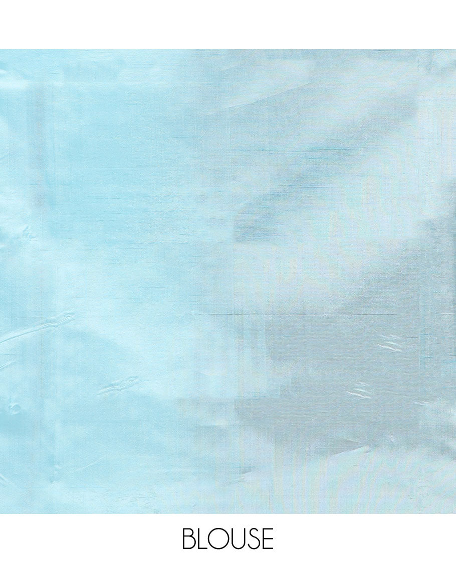 Borderless black buttas and striped banana pith saree, contrast pallu of buttas and stripes