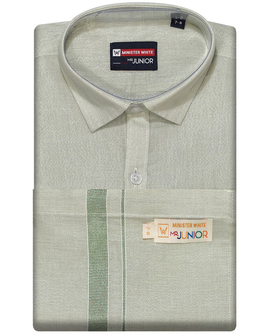 Olive Green cotton shirt with dhoti (ambitious boy)