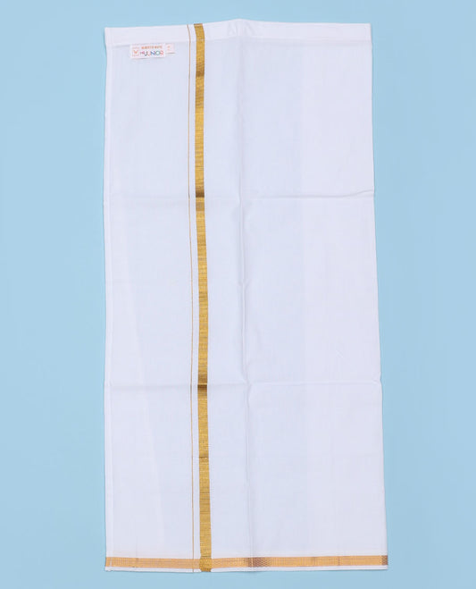 Blue cotton shirt with contrast dhoti (Luxurious boy)