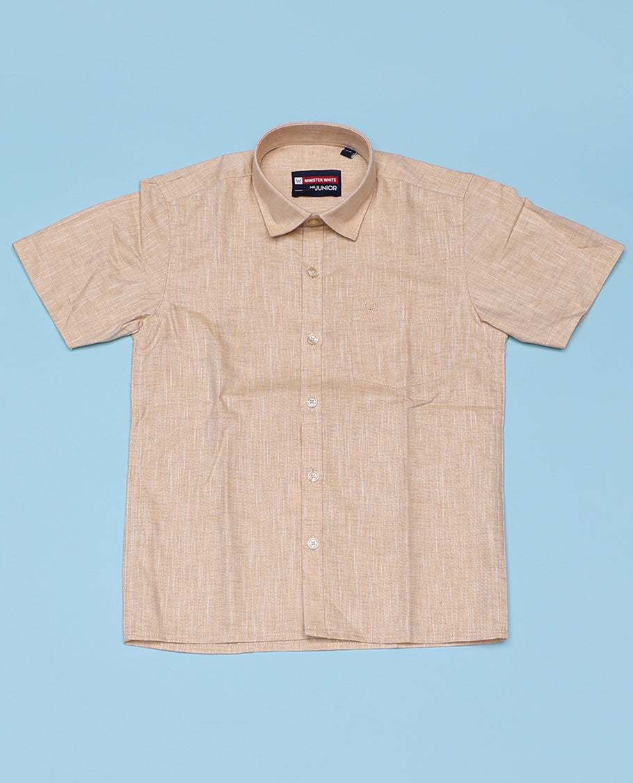 Sandal cotton shirt with contrast dhoti (Luxurious boy)