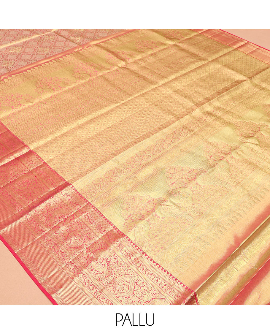 Red Kanchipuram Tissue Silk Saree