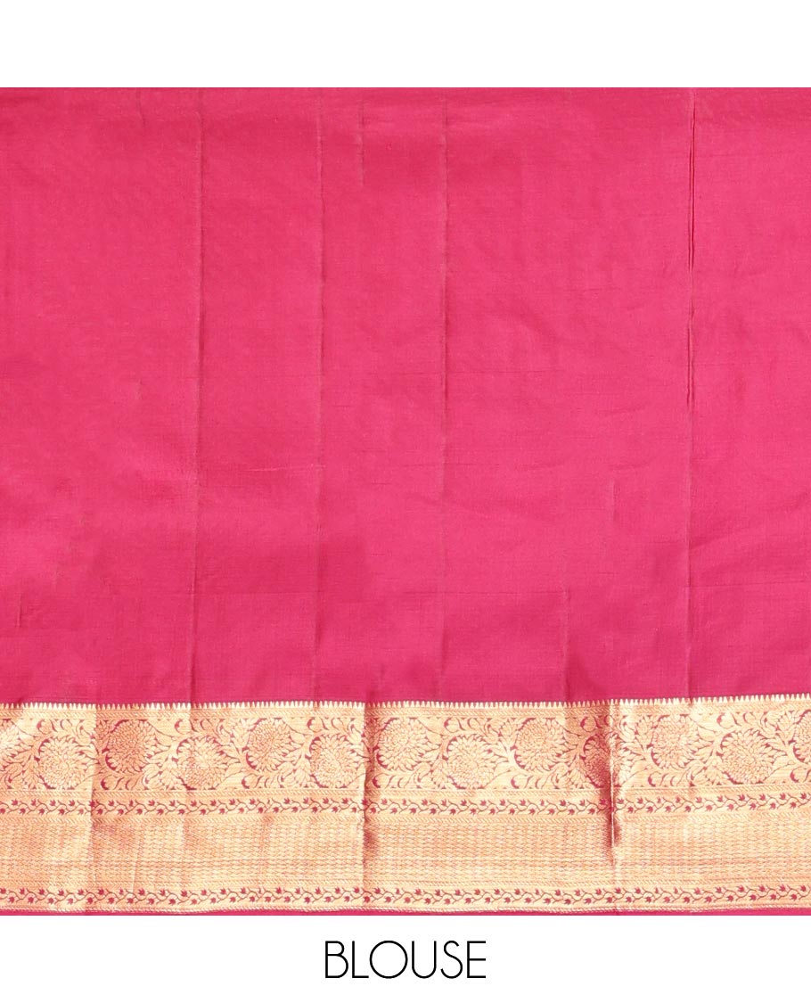 Wine Kanchipuram Wedding Silk Saree, Finely Crafted with Jacquard Design, a Zari Border of Rekku, Kathir, and Kodi Visiry, Jaal Pallu, and a Matching Blouse
