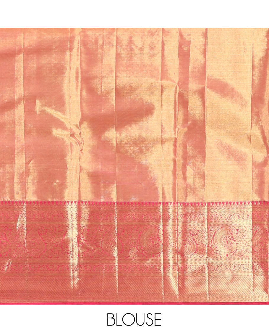 Red Kanchipuram Tissue Silk Saree