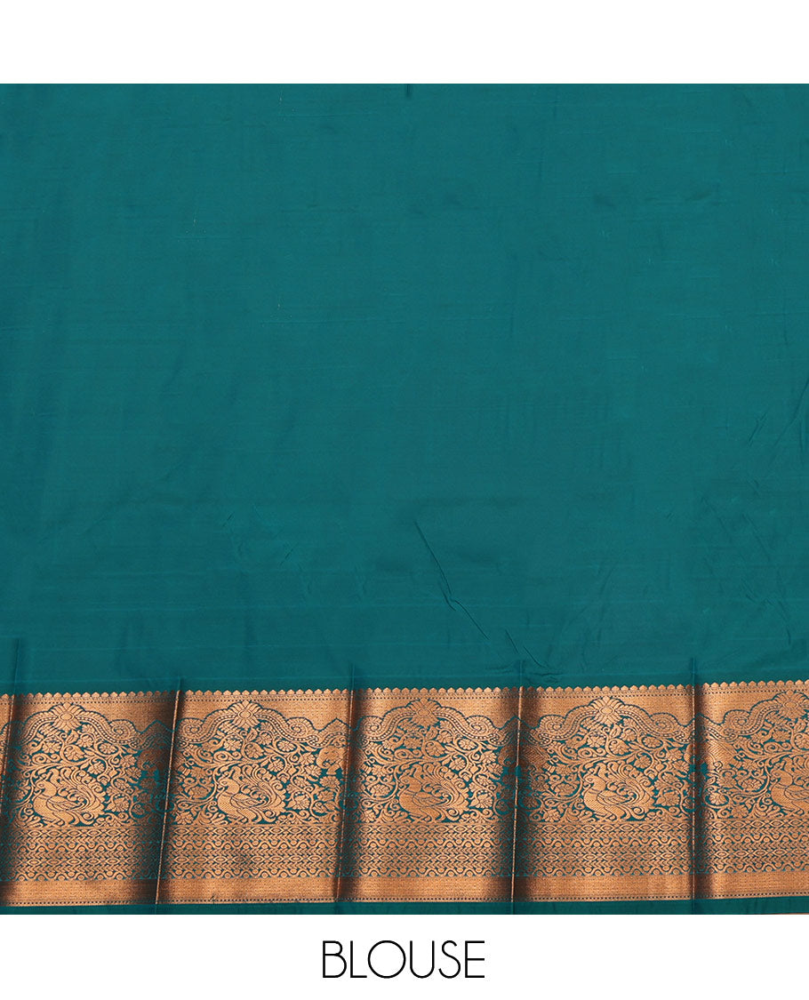 Yellow Budget Silk Saree, Sparsely Woven with Zari Buttas and Checks, Complemented by a Contrast Traditional Border, Intricate Pallu, and Contrast Blouse
