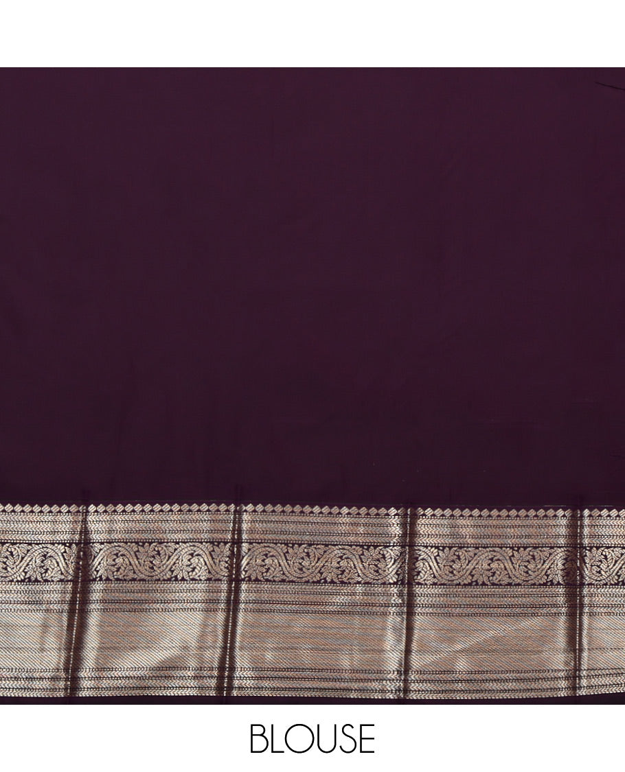 Green Budget Silk Saree, Finely Crafted with Zari Butta Enclosed Checks, Complemented by a Contrast Traditional Zari Border, Jaal Pallu, and a Contrast Blouse