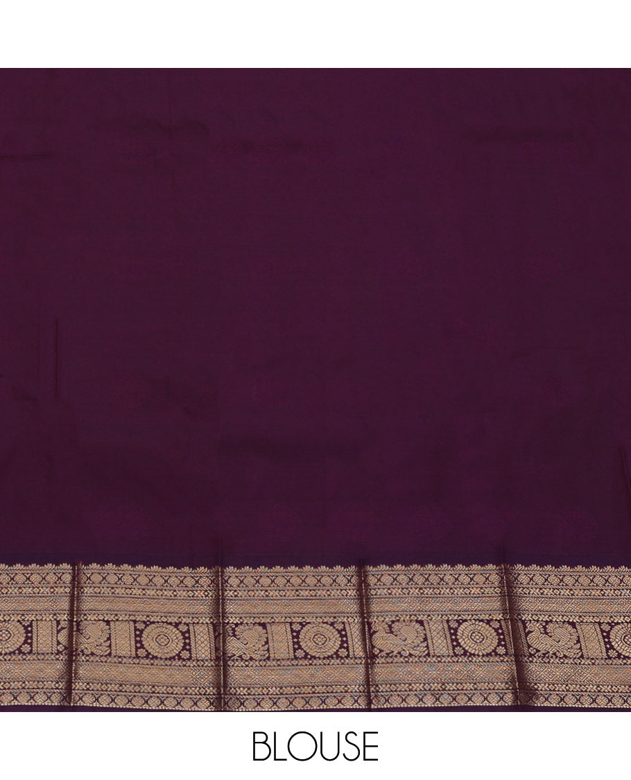 Pink Budget Silk Saree, Graced with Zari Buttas, Complemented by a Contrast Traditional Zari Border, Jaal Pallu, and Contrast Blouse